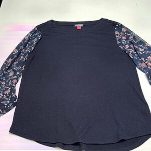 Vince Camuto navy & floral sweater